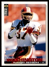 1995 Collector's Choice Update #U179 James Washington Redskins *1244