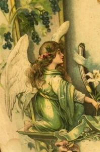 antik Bild 1928 Konfirmation und Taufspruch mit Schutzengel  - Picture 1 of 10