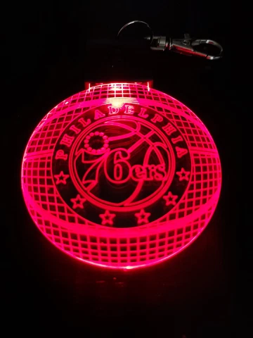 Philadelphia 76ers Basketball 3D Light Keychain Cover