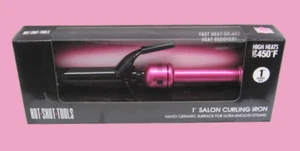 HOT SHOT TOOLS HELEN OF TROY 1" CURLING IRON CERAMIC BARREL PINK - NIB - Picture 1 of 12
