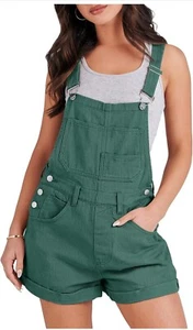 ANRABESS Womens Overalls Shorts Denim Romper 2024 Summer Loose Fit Adjustable St - Picture 1 of 7