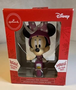 Hallmark Disney Minnie Mouse su scooter decorazione natalizia Bobble-Head 5" nuovo con scatola - Foto 1 di 7