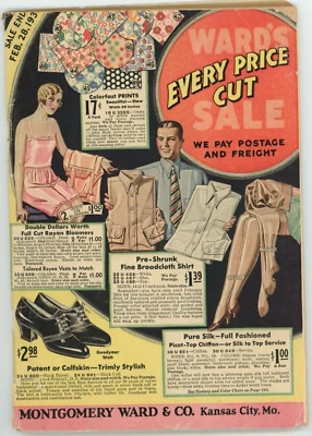 1930s Flapper Art Deco Catalog Montgomery Ward & CO 167 Pages - Image 1 of 4