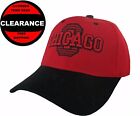 Nfl Apparel -"Chicago" Themed Adult Adjustable Red & Black Athletic Cap, Nwt