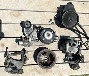 98-02 LS1 Camaro Firebird Engine Serpentine Accessory Drive Set Pulleys Brackets - Picture 1 of 11