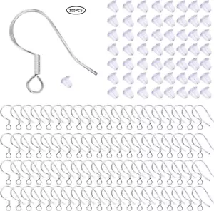 TOP QUALITY✅✅ Hook Ear Wires✅100 Pcs / 50 Pairs 925 Sterling Silver Earring - Picture 1 of 7