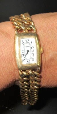 ENDURA BANDA DOBLE CUERDA DORADA HECHA EN SUIZA ~ 7" ~ IMPRESIONANTE BRAZO CARAMELO Foto 1 de 4