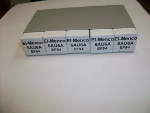 SLEEVE OF 5 EL MENCO 6AU6A  TUBES - Picture 1 of 2