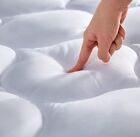 SLEEP ZONE Quilted Fitted Twin Mattress Pad Cover - Soft Fluffy Pillow Top Bed