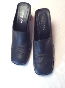 Cordani schwarze Damen-Pantolette eckige Zehenpartie Oxford-Stil Größe 6,5 - Bild 1 von 12