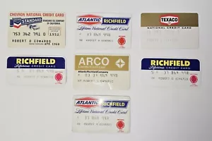 7 Vintage Collectible Credit Cards (Texaco, Arco, Richfield, Chevron) - Picture 1 of 3