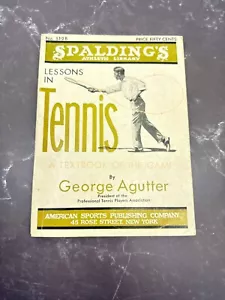 Lezioni di tennis di Spalding 1933 Libro di testo del gioco 512B libro - Foto 1 di 5
