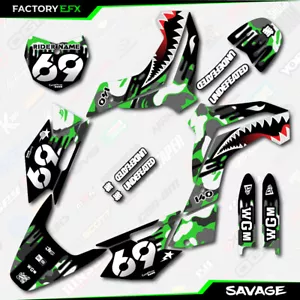 Gray & Green Savage Graphics Kit fits Kawasaki 19-24 KLX140 KLX 140 Decals - Picture 1 of 5