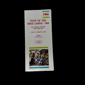 TWA Prospekt Rundgang durch die Bibelländer Vintage 1968 - Bild 1 von 5
