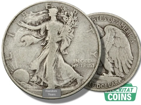 1 Walking Liberty Half Dollar 90% Silver Junk Cover