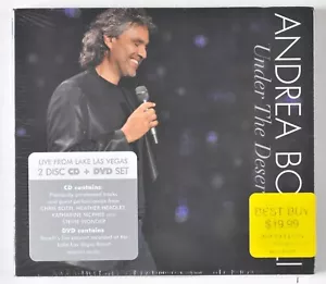 Andrea Bocelli Under The Desert Sky CD DVD Combo NEW Factory Sealed Hype Sticker - Foto 1 di 3