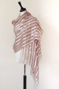 Les Copains Silk Scarf / Shawl - Beige - Chiffon - Label Attached - Picture 1 of 8