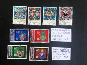Liechtenstein 1976 - 1981 series de segells taxats (O) valor cataleg 9 € - Imagen 1 de 1