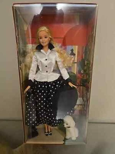 Barbie Talk of The Town Rubia Ojos Azules Lunares Vestido Cachorro Perro Manga Exterior - Imagen 1 de 7