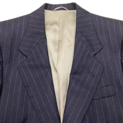 VTG Valentino Uomo Men's 2 Piece Charcoal Pinstripes Wool Suit 38R / Pants 29x28 - Image 1 of 4