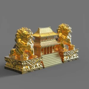 China Ancient Architecture 3D Creative Keyboard Cap Resin Keyboard Cap - Picture 1 of 7
