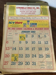Vintage Citronelle Drugs Store Pharmacy Advertising Calendar Mobile AL 2002 - Picture 1 of 3