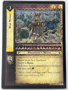 LORD OF THE RINGS TCG HELM'S DEEP RARE CARD 5R78 WAR MUMAK lp - Picture 1 of 1