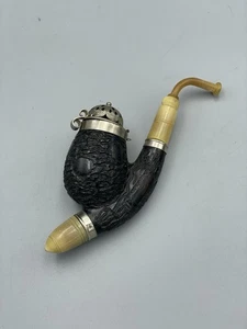 Vintage Bruyere Garantie Tabakpfeife mit Deckel und Windkappe. - Bild 1 von 6