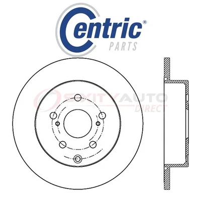 Centric C-TEK Disc Brake Rotor for 2012-2017 Toyota Prius V 1.8L L4 - Kit re Foto 1 de 4