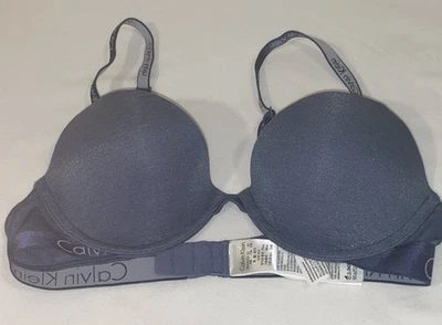 Sujetador Calvin Klein con Cable Acolchado Push-up 34B Acero Azul Denim Color Foto 1 de 4