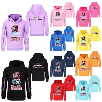 Kids Boys Girls KPOP Devil Hunters Casual Hoodie K-POP Sweatshirt Jumper Tops - Image 1 of 3