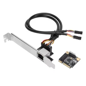 RTL8111H 10/100/1000Mbps Mini PCI E Gigabit Ethernet Card Free Drive RJ 45 New - Picture 1 of 14