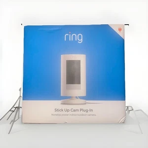 Cámara de seguridad Ring Stick Up interior/exterior 1080p con cable - blanca - Imagen 1 de 4