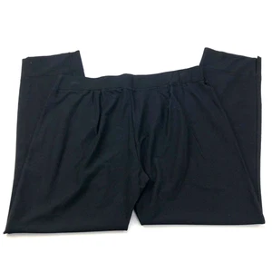 Eileen Fisher Crepe Pull On Small (Fit 31W 26L) Mid Rise Viscose Pants Black - Picture 1 of 8