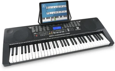 Klasse Keyboard mit 61 Leuchttasten, 255 Sounds, 3 Lernfunktion und MP3-Player - Bild 1 von 4
