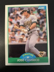 1989 Score - Jose Canseco #1 Oakland Athletics - Picture 1 of 10