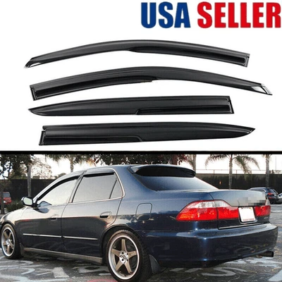 4 piezas para Honda Accord 1998-2002 sedán ventana visera sol lluvia deflector protector Foto 1 de 4