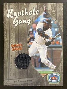 Barry Bonds 2003 Fleer Splendid Splinters Knothole Gang Game Worn Giants #BB - Picture 1 of 2