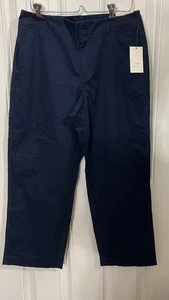 NWT A New Day Women's Navy 10 R Stretch Elastizado Dress Pants Straight Leg - Picture 1 of 11