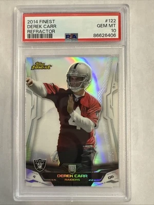 Derek Carr 2014 Topps Finest Refractor Rookie PSA 10 #122 (RC) - Imagem 1 de 2