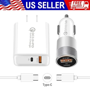 Cargador de pared universal rápido USB + tipo C para automóvil para iPhone 17 Pro Max/17 Pro / 17/16e - Imagen 1 de 23