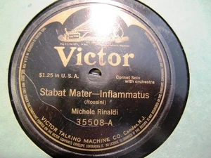 1912 Michele Rinaldi cornet Vessella ITALIAN Band Stabat Mater INFLAMMATUS 35508 - Picture 1 of 2