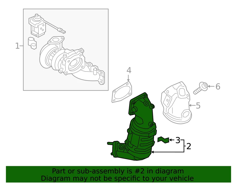 Genuine Kia- Manifold Catalytic Exhaust 28510-2G365 - Image 1 of 1