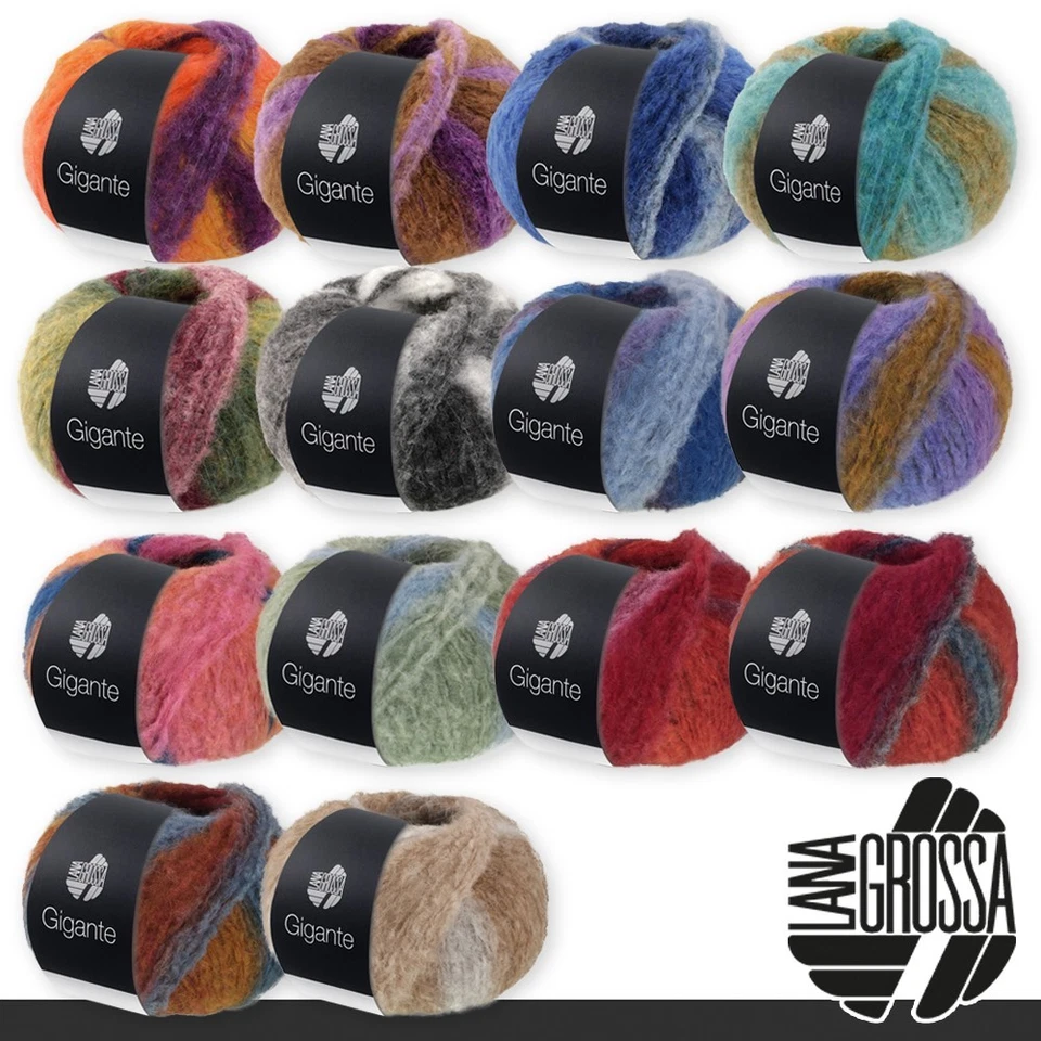 Lana Grossa 100 g Gigante Alpakagarn Farbverlauf Wolle Stricken 14 Farben - Bild 1 von 1