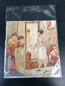 Antique Duplex Adjustable Corset Bortree Mfg Co Victorian Folding Trade Card - Picture 1 of 2