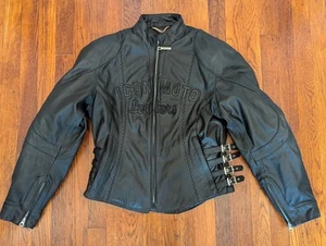 Icon BOMBSHELL Leder Motorrad Jacke CE gepanzertes Thermofutter - Large - Bild 1 von 14