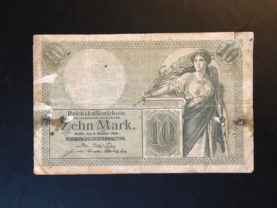 1906 Germany 10 Mark Banknote P-9 Currency - Circulated - Image 1 of 2
