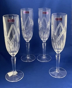 Waterford Marquis Lacey Flute Glasses Set of 4 Boxed With Labels - Picture 1 of 6