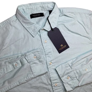 Scotch & Soda Hemd Herren XL Regular Button Down Lang Roll Up Ärmel Tap Freizeit - Bild 1 von 11