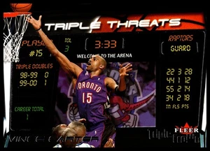 2001 Fleer Triple Crown Vince Carter Toronto Raptors #1 Triple Threats NBA - Foto 1 di 2